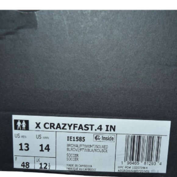 Adidas Unisex X Crazy Fast Indoor Soccer Shoes - Picture 8 of 8